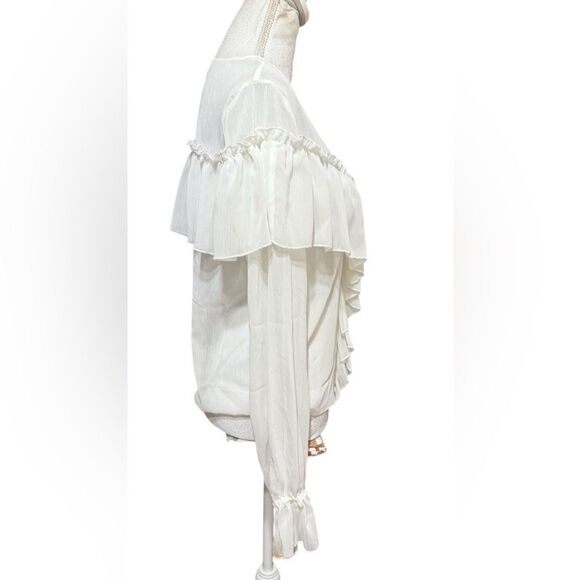 MAJORELLE Shirt Womens Small Mariel Blouse Sheer Cottagecore Prairiecore Boho - Picture 3 of 6